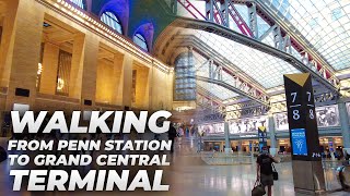 Walking NYC  Penn Station to Times Square amp Grand Central Terminal July 2021 [upl. by Ltihcox904]