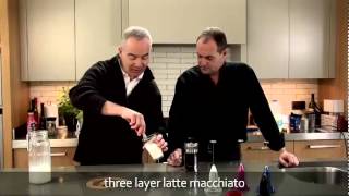 aerolatte  milk frother makes three layer caffè latte macchiato [upl. by Trutko]