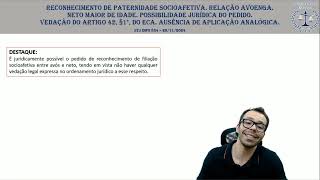 STJ INFO 834 paternidade socioafetiva e adoção [upl. by Adnohsar459]