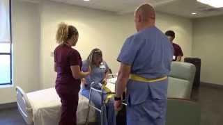 Physical Therapy Transfer Training  How To Transfer From Wheelchair To Bed [upl. by Eitirahc]