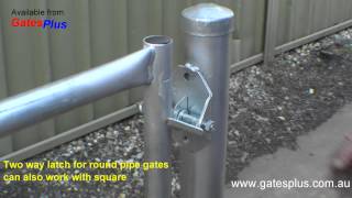 Gate Latch 2 way for round pipe and square [upl. by Howlond]