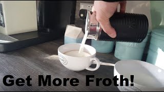 How to Get More Froth from Your Nespresso Coffee Aeroccino  Nespresso tips and help [upl. by Linskey407]