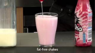 How to make a fat free milkshake using an aerolatte milk frother [upl. by Brandyn]