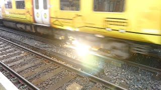 Merseyrail 507 009 making arcs at Birkdale station [upl. by Smoot]